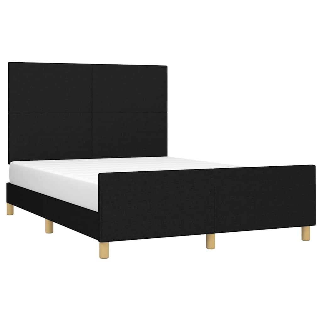 sengeramme uden madras 140x200 cm stof sort