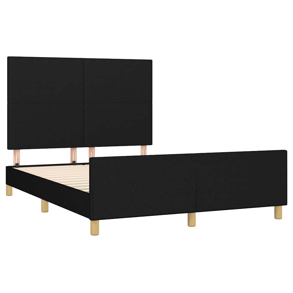 sengeramme uden madras 140x200 cm stof sort