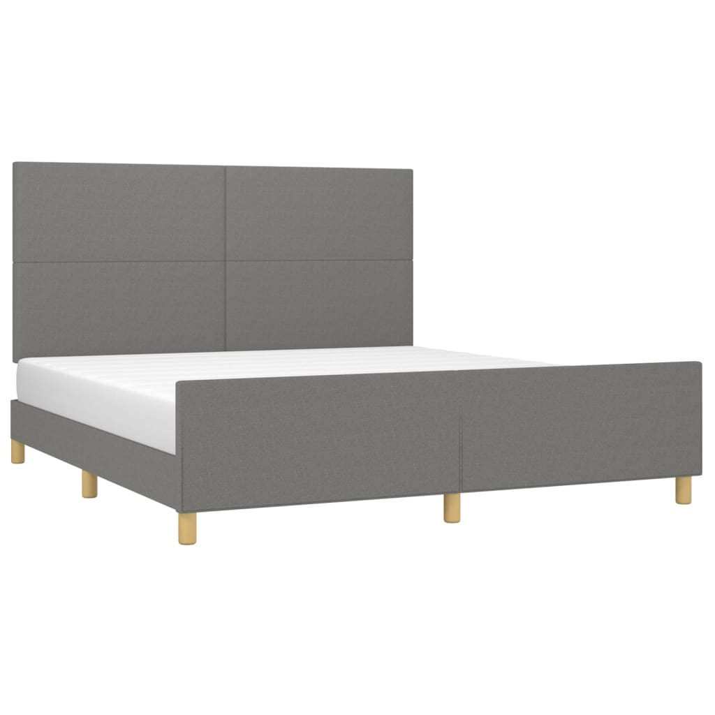 sengeramme uden madras 160x200 cm stof mørkegrå