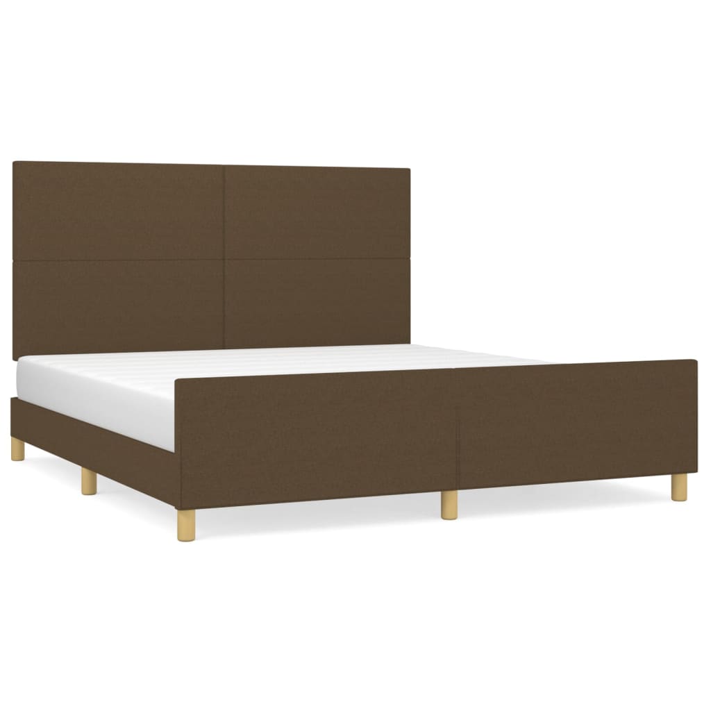 sengeramme uden madras 160x200 cm stof mørkebrun