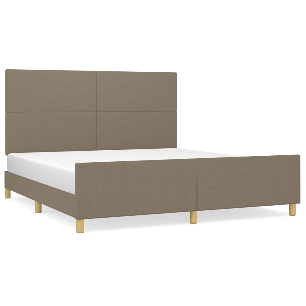 sengeramme uden madras 160x200 cm stof gråbrun