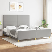 sengeramme uden madras 180x200 cm stof lysegrå
