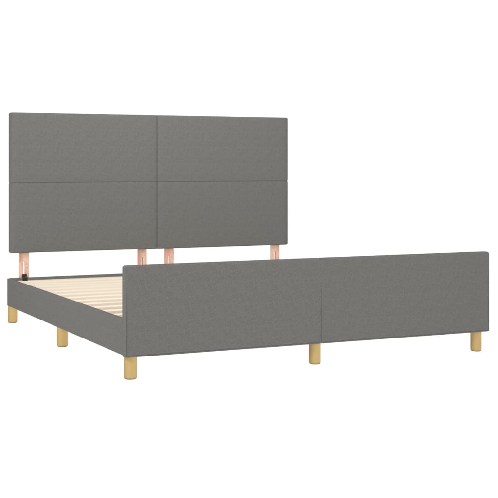 sengeramme uden madras 180x200 cm stof mørkegrå