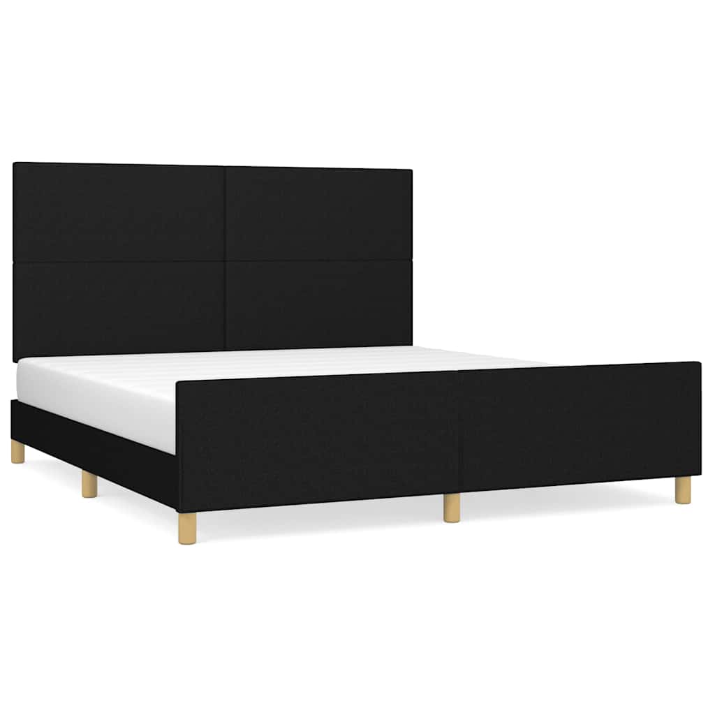 sengeramme uden madras 180x200 cm stof sort