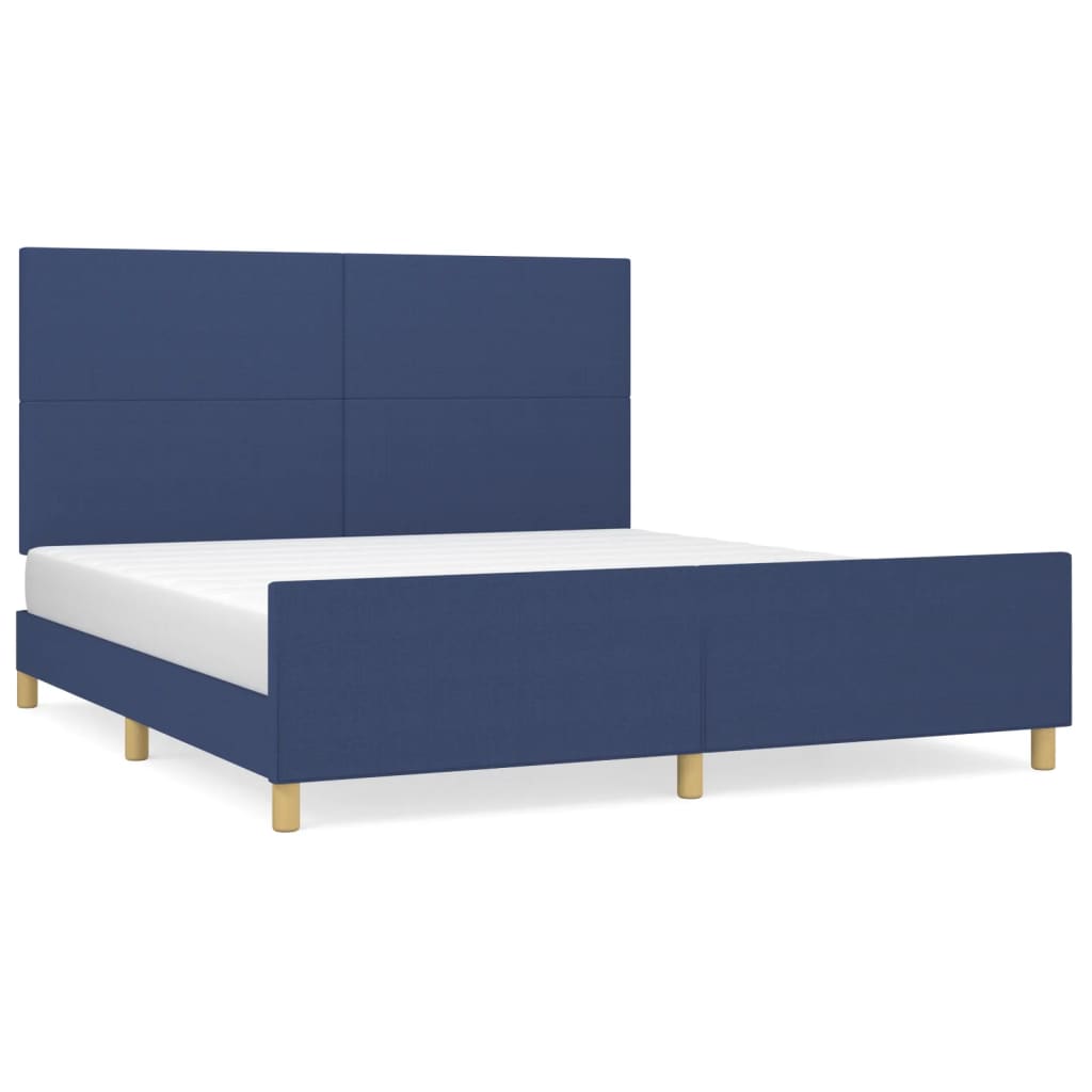 sengeramme uden madras 180x200 cm stof blå