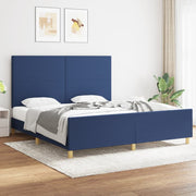 sengeramme uden madras 180x200 cm stof blå