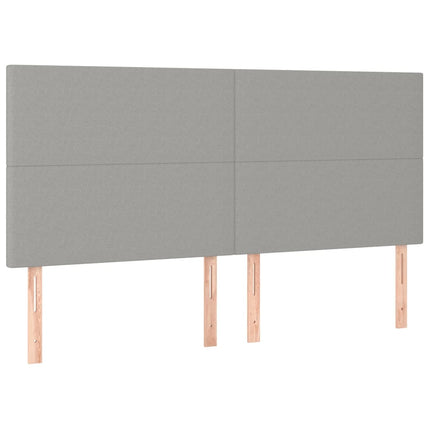 sengeramme uden madras 200x200 cm stof lysegrå