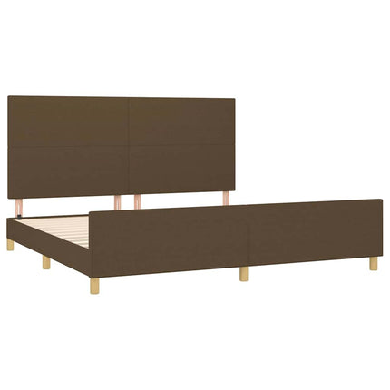 sengeramme uden madras 200x200 cm stof mørkebrun