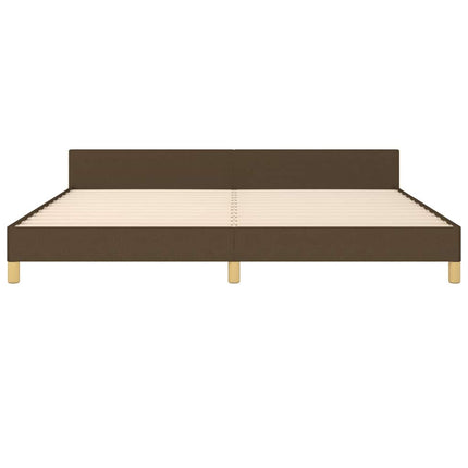 sengeramme uden madras 200x200 cm stof mørkebrun