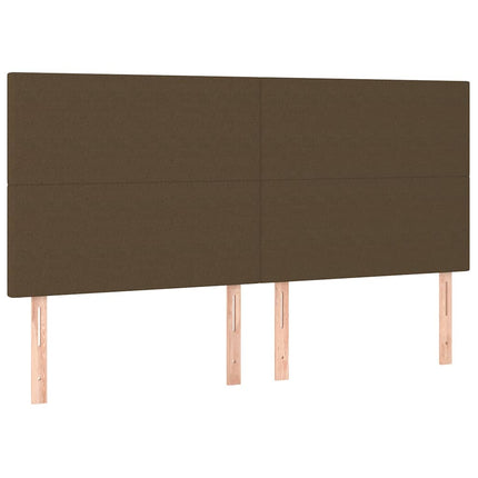 sengeramme uden madras 200x200 cm stof mørkebrun