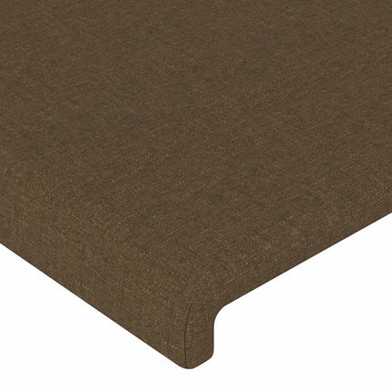 sengeramme uden madras 200x200 cm stof mørkebrun