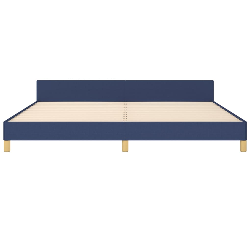 sengeramme uden madras 200x200 cm stof blå