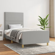 Sengeramme uden madras Lysegrå 100x200 cm Stof