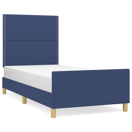 sengeramme uden madras 100x200 cm stof blå