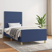 sengeramme uden madras 100x200 cm stof blå