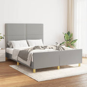 sengeramme uden madras 140x190 cm stof lysegrå