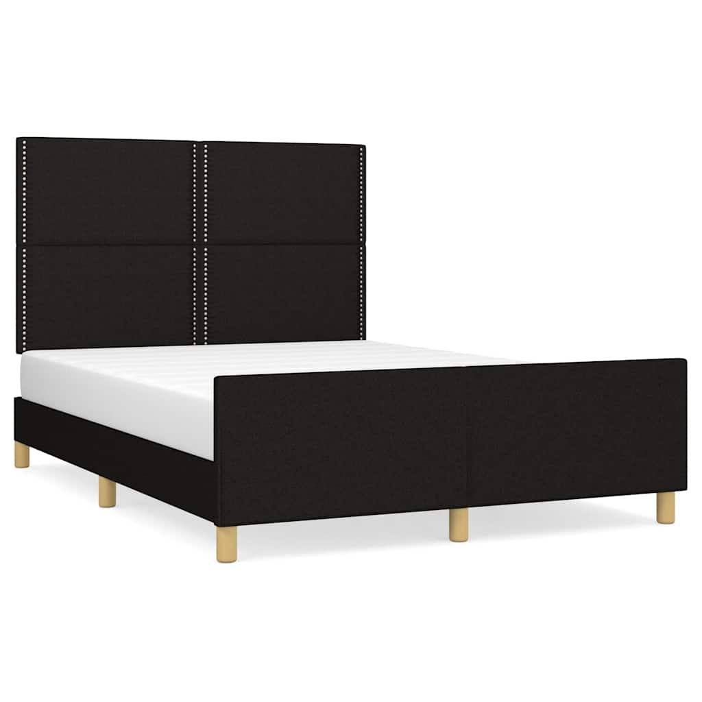 sengeramme uden madras 140x190 cm stof sort