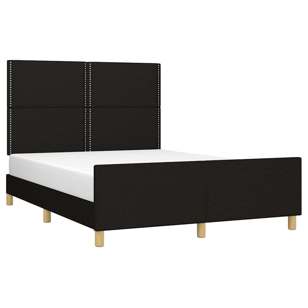 sengeramme uden madras 140x190 cm stof sort