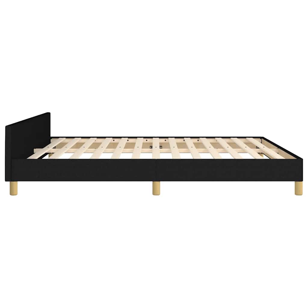 sengeramme uden madras 160x200 cm stof sort