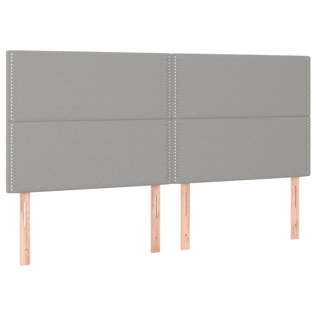 sengeramme uden madras 200x200 cm stof lysegrå