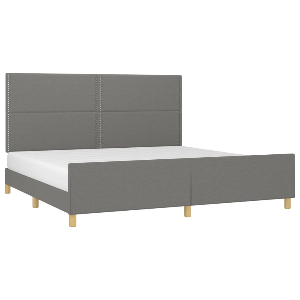 sengeramme uden madras 200x200 cm stof mørkegrå