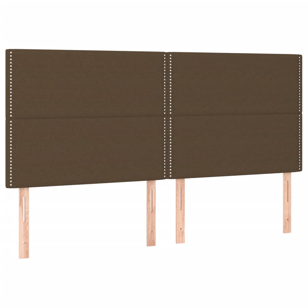 sengeramme uden madras 200x200 cm stof mørkebrun