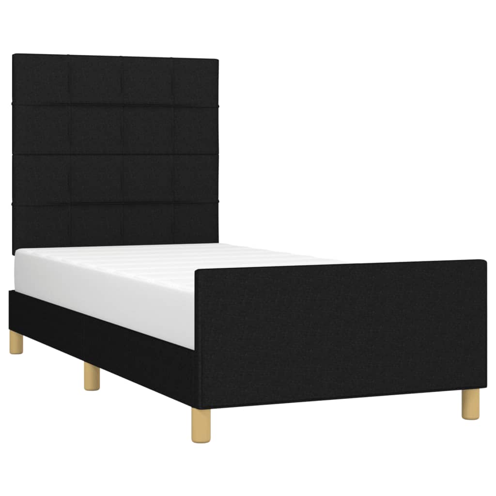 sengeramme uden madras 80x200 cm stof sort