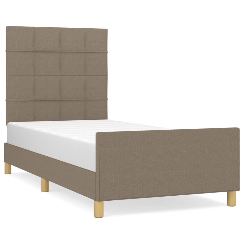 sengeramme uden madras 80x200 cm stof gråbrun