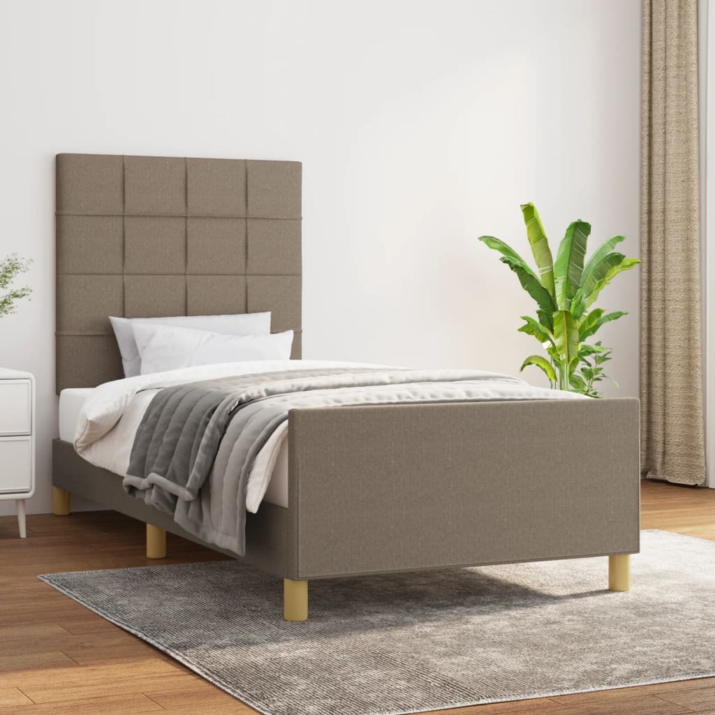 sengeramme uden madras 80x200 cm stof gråbrun