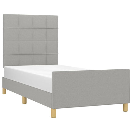 Sengeramme uden madras Lysegrå 100x200 cm Stof