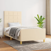 Sengeramme uden madras Creme 100x200 cm Stof