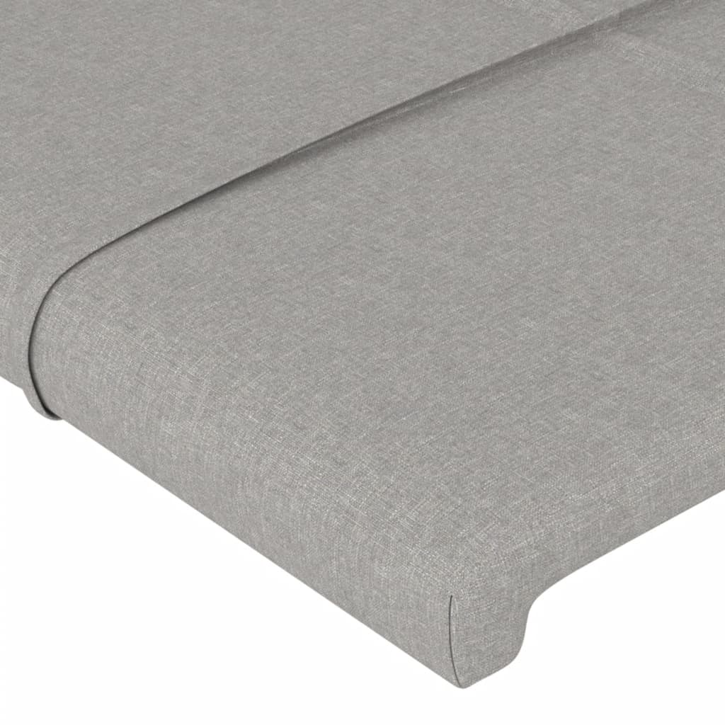 sengeramme uden madras 140x190 cm stof lysegrå