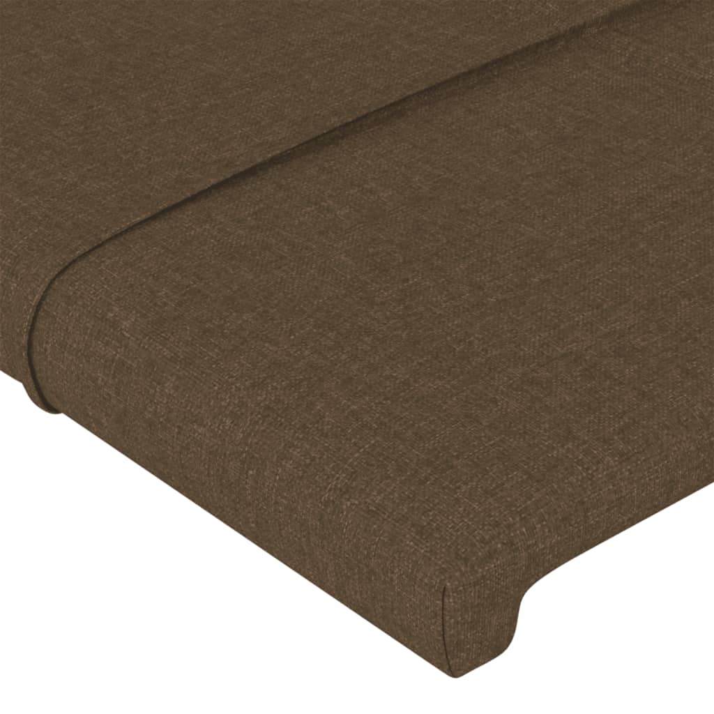 sengeramme uden madras 140x190 cm stof mørkebrun