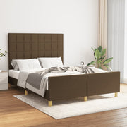 sengeramme uden madras 140x190 cm stof mørkebrun
