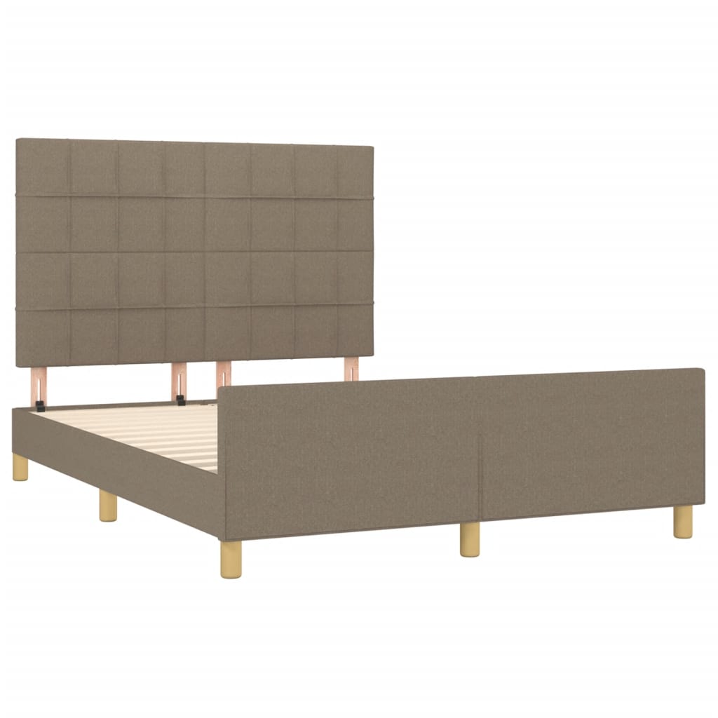 sengeramme uden madras 140x190 cm stof gråbrun