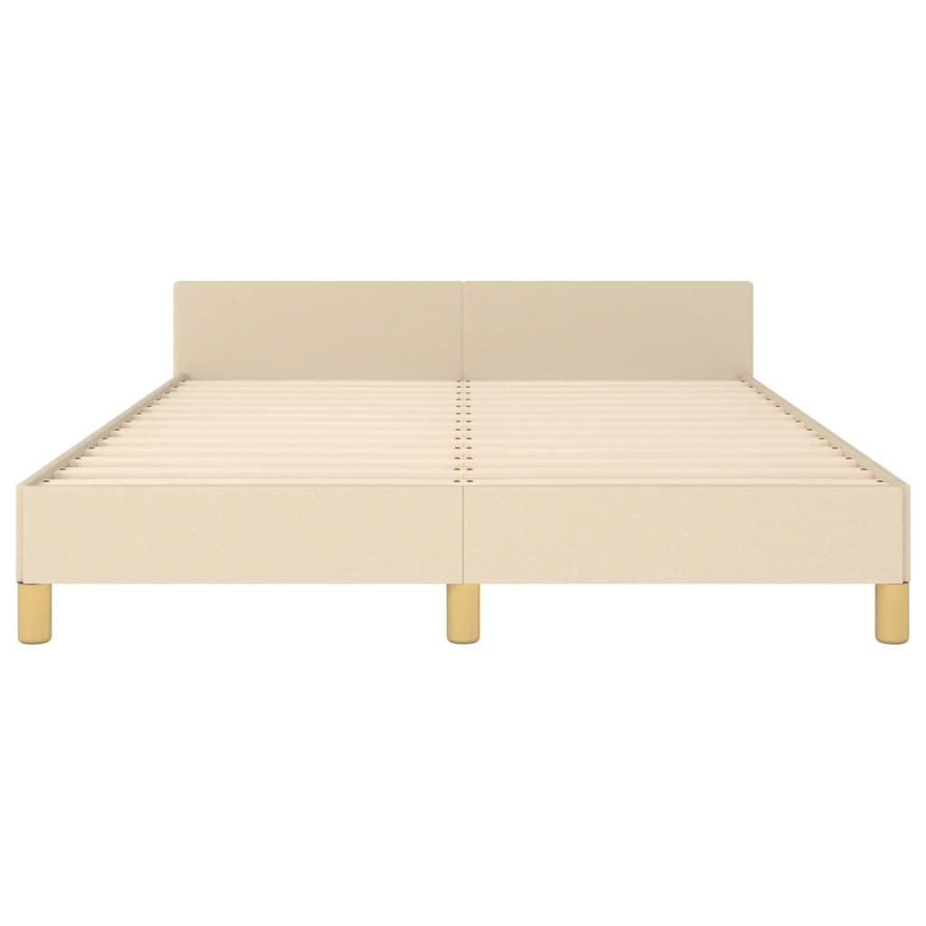 sengeramme uden madras 140x190 cm stof cremefarvet