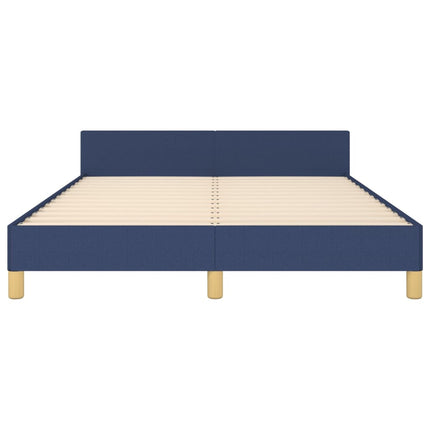 sengeramme uden madras 140x190 cm stof blå