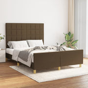 sengeramme uden madras 140x200 cm stof mørkebrun
