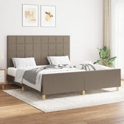 sengeramme uden madras 160x200 cm stof gråbrun