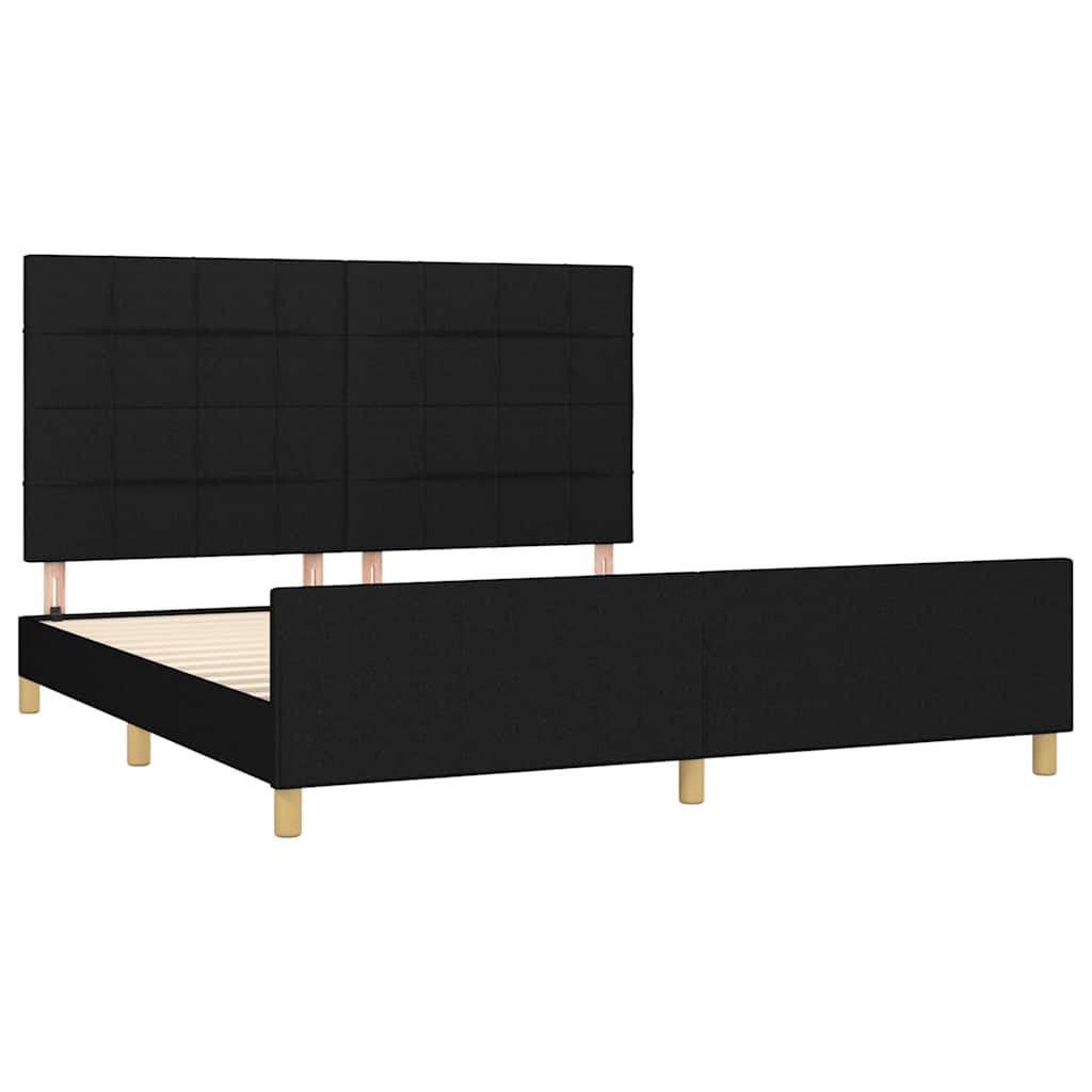 sengeramme uden madras 180x200 cm stof sort