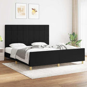 sengeramme uden madras 180x200 cm stof sort