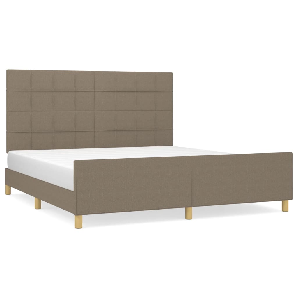 sengeramme uden madras 180x200 cm stof gråbrun