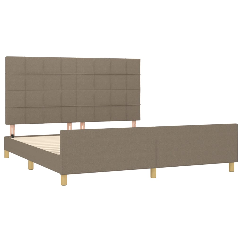 sengeramme uden madras 180x200 cm stof gråbrun