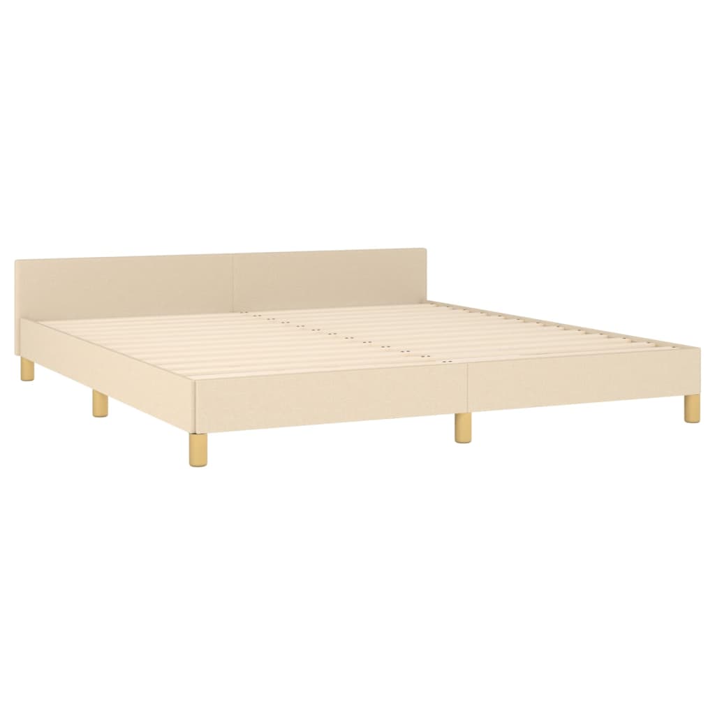 sengeramme uden madras 180x200 cm stof cremefarvet
