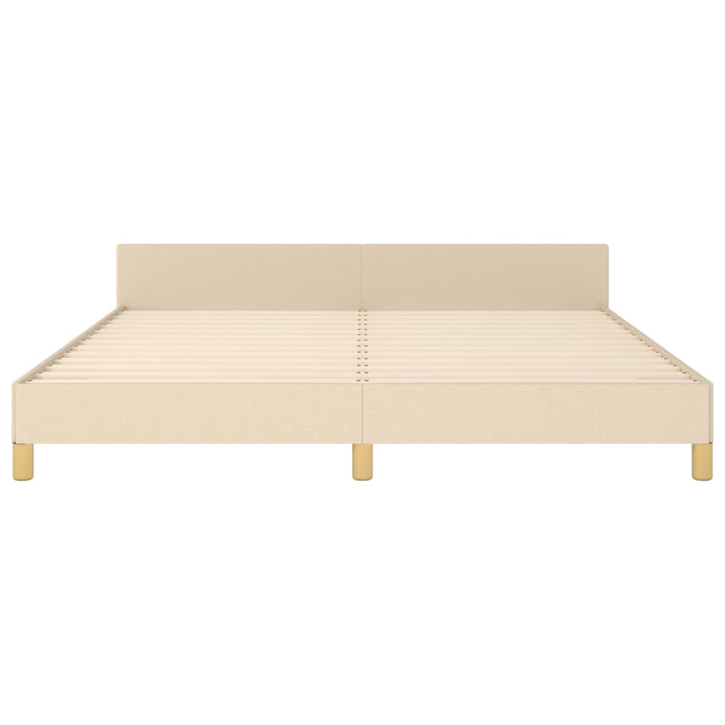 sengeramme uden madras 180x200 cm stof cremefarvet