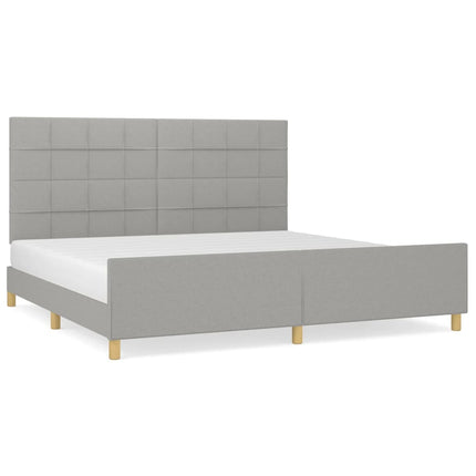 sengeramme uden madras 200x200 cm stof lysegrå