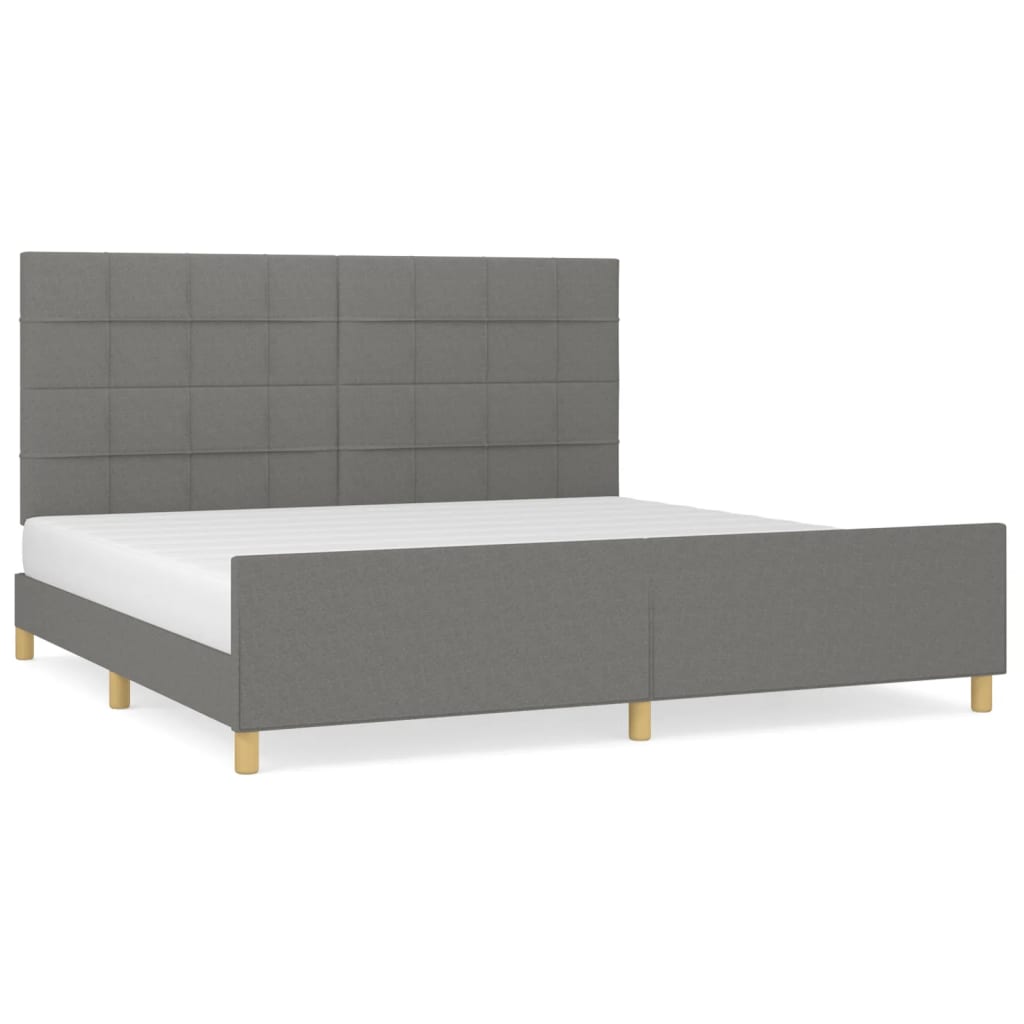 sengeramme uden madras 200x200 cm stof mørkegrå