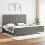 sengeramme uden madras 200x200 cm stof mørkegrå