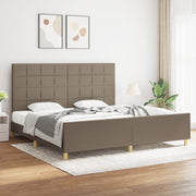 sengeramme uden madras 200x200 cm stof gråbrun
