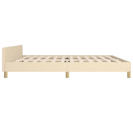 sengeramme uden madras 200x200 cm stof cremefarvet